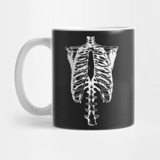 Men's Skeleton X-Ray Halloween TShirt - Torso Rib Cage X-Ray View Mug